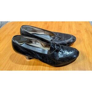 VINTAGE Fashion Stride 40s Look Pumps Heels Womens Black Size 8.5 (X04)